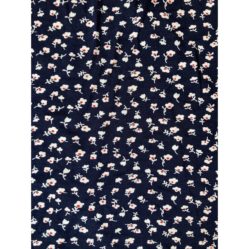 BODEN dress size 4 elastic neck Waist navy Blue Ditzy Print Short Sleeve modest - Picture 2 of 6